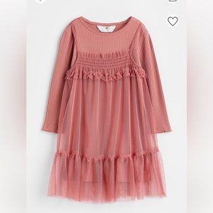 H&M two piece set dress light Marsala red